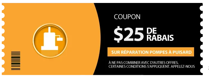 Rabais réparation pompes à puisard